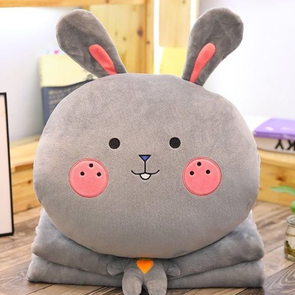Kawaii Plush Duo  Cushion Pillow Blanket - Picture 1 of 10